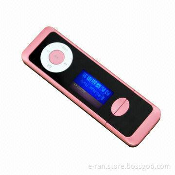 Fashionable MP3 Player, Supports 1 to 16GB Flash Memory Inside, Dual Headphone Output